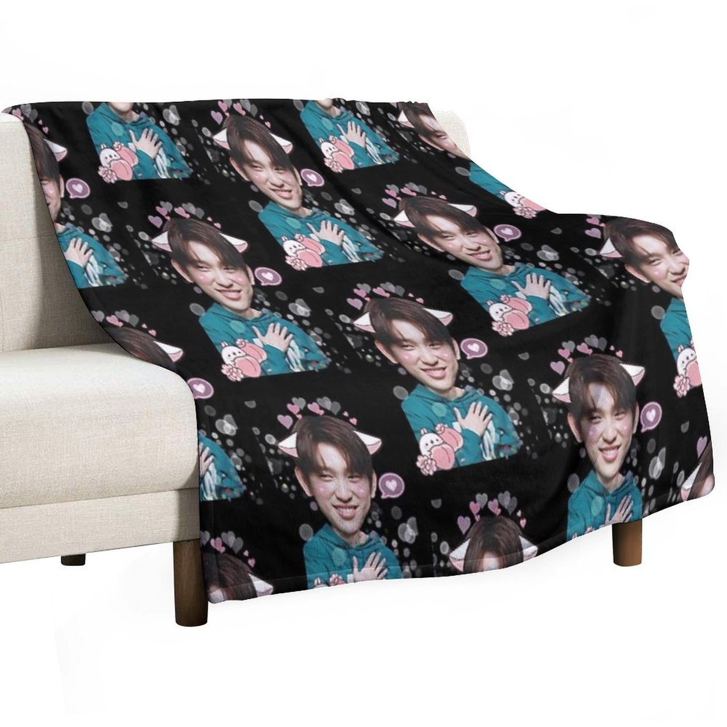 Peach Boi Jinyoung Machine-washable Throw Blanket