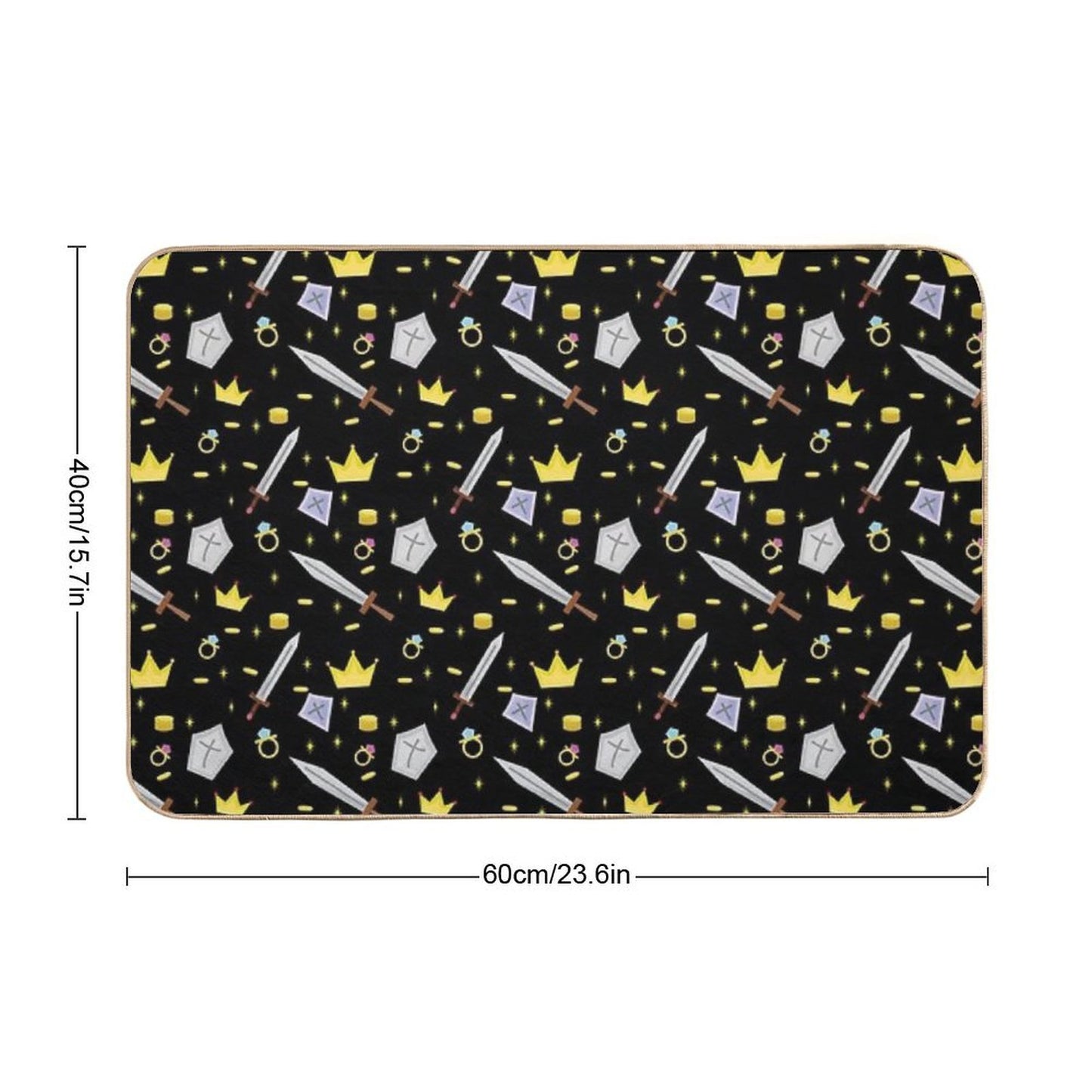 Adventure in The World of Knights  Easy To Clean Bath Mat