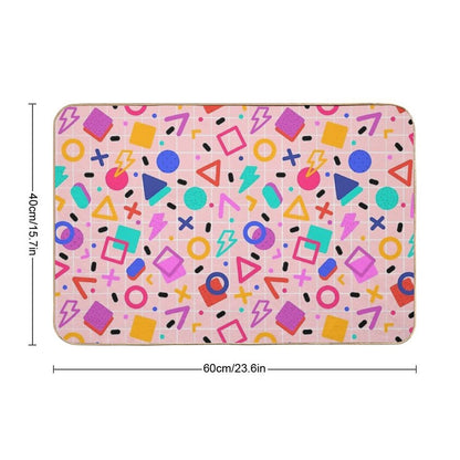 Retro Bright Memphis Pattern  Odorless Bath Mat