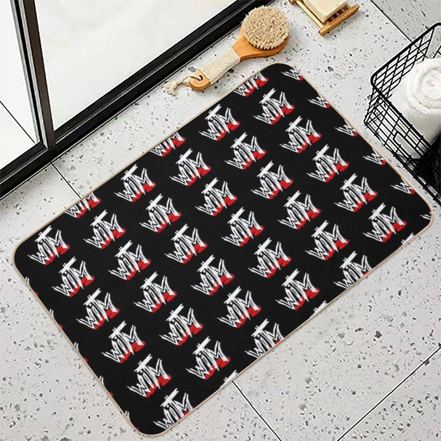 Wrestling in The Middle Scratch Logo  Multi-Purpose Bath Mat