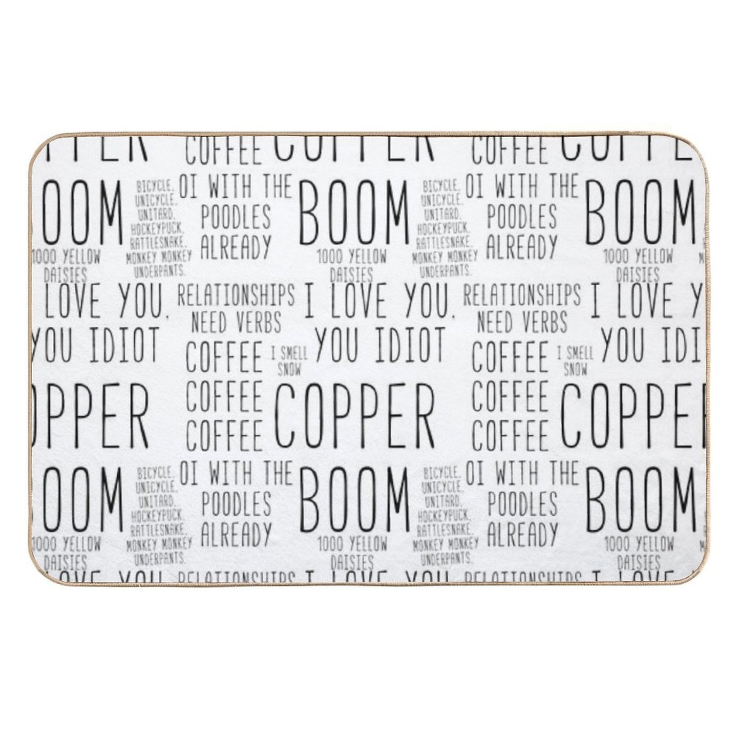 Coffee Coffee Coffee, Cooper Boom, Sticker Pack  High-Traffic Bath Mat