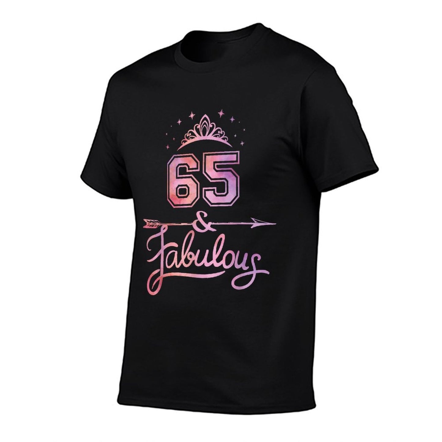 Women 65 Years Old And Fabulous Happy 65th Birthday  Ribbed Collar T-Shirt
