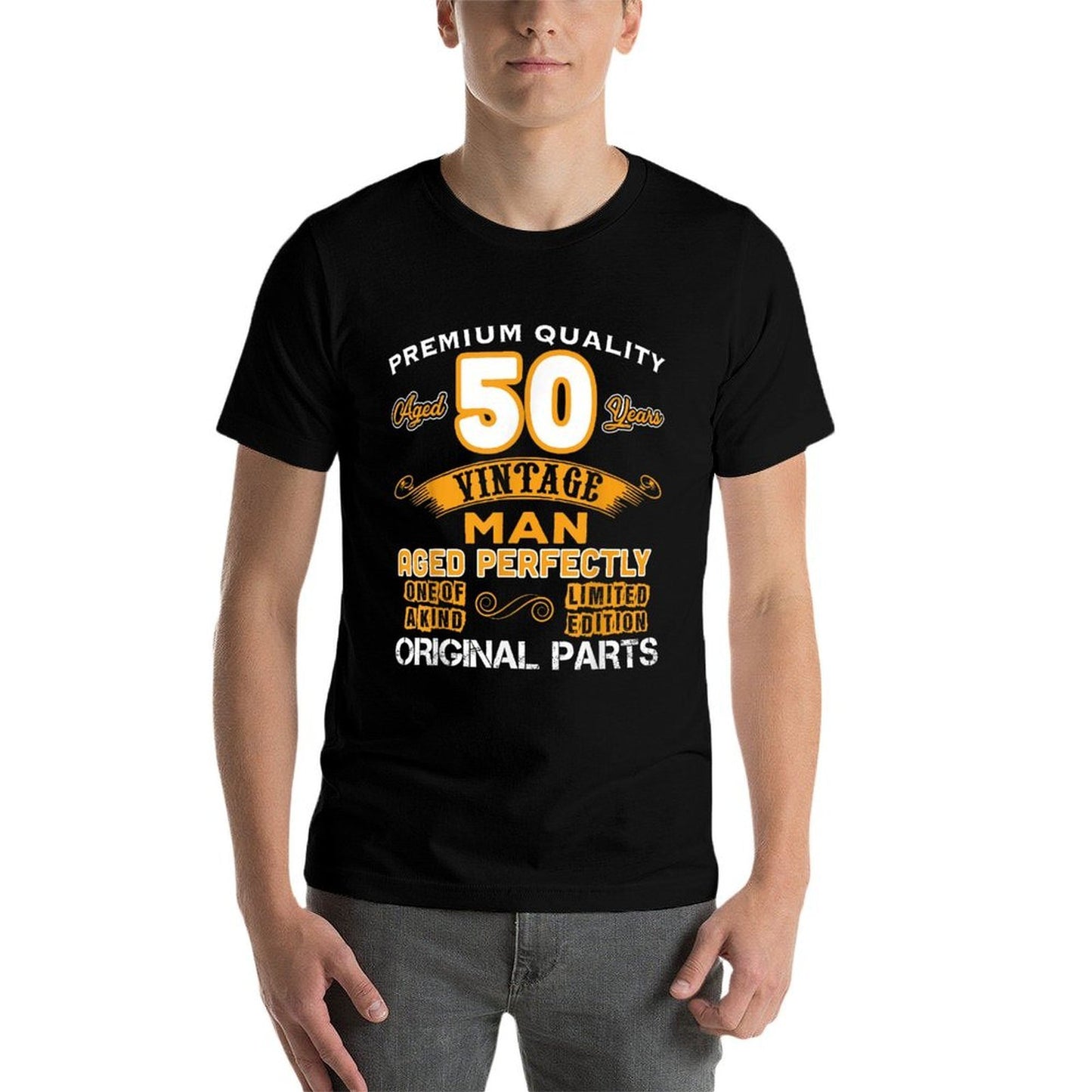 Funny Party 50th Vintage Man Birthday Gift For All  Slim-fit Cut T-Shirt