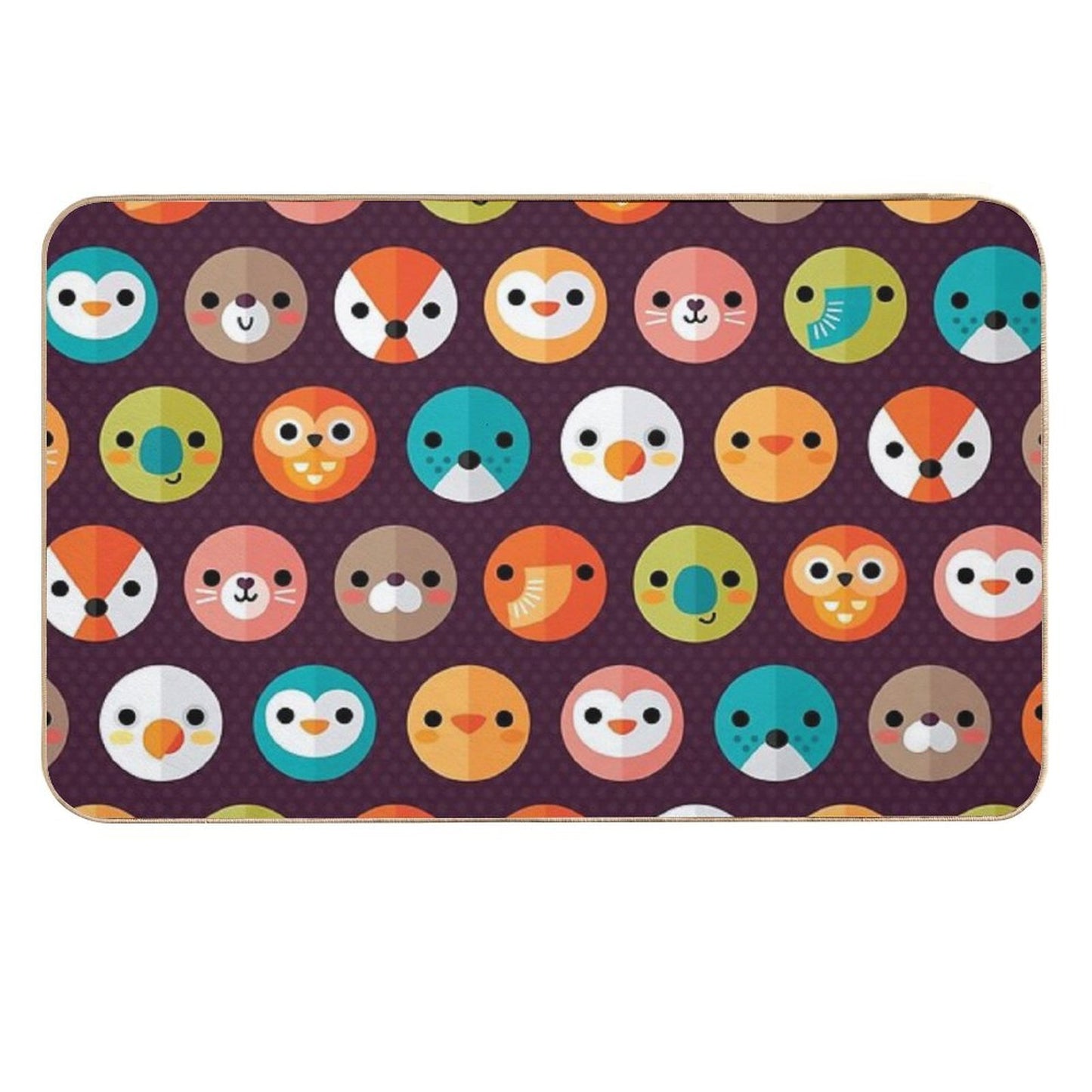 Smiley Faces - Cute Animal Faces  Odorless Bath Mat