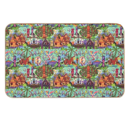 The ORIGINAL Enchanted Tiki Room Collage Durable Bath Mat