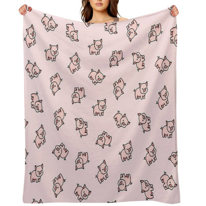 Pig Premium Throw Blanket