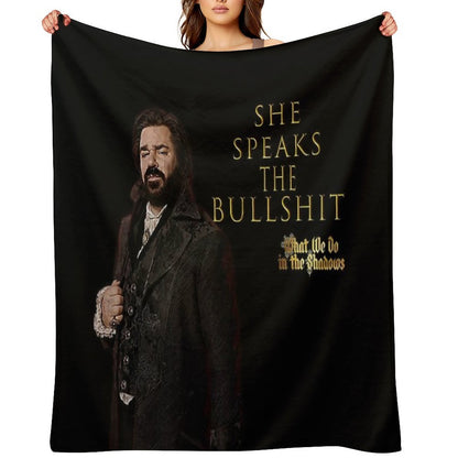 She Speaks The Bullshit - Laszlo Multi-functional Throw Blanket