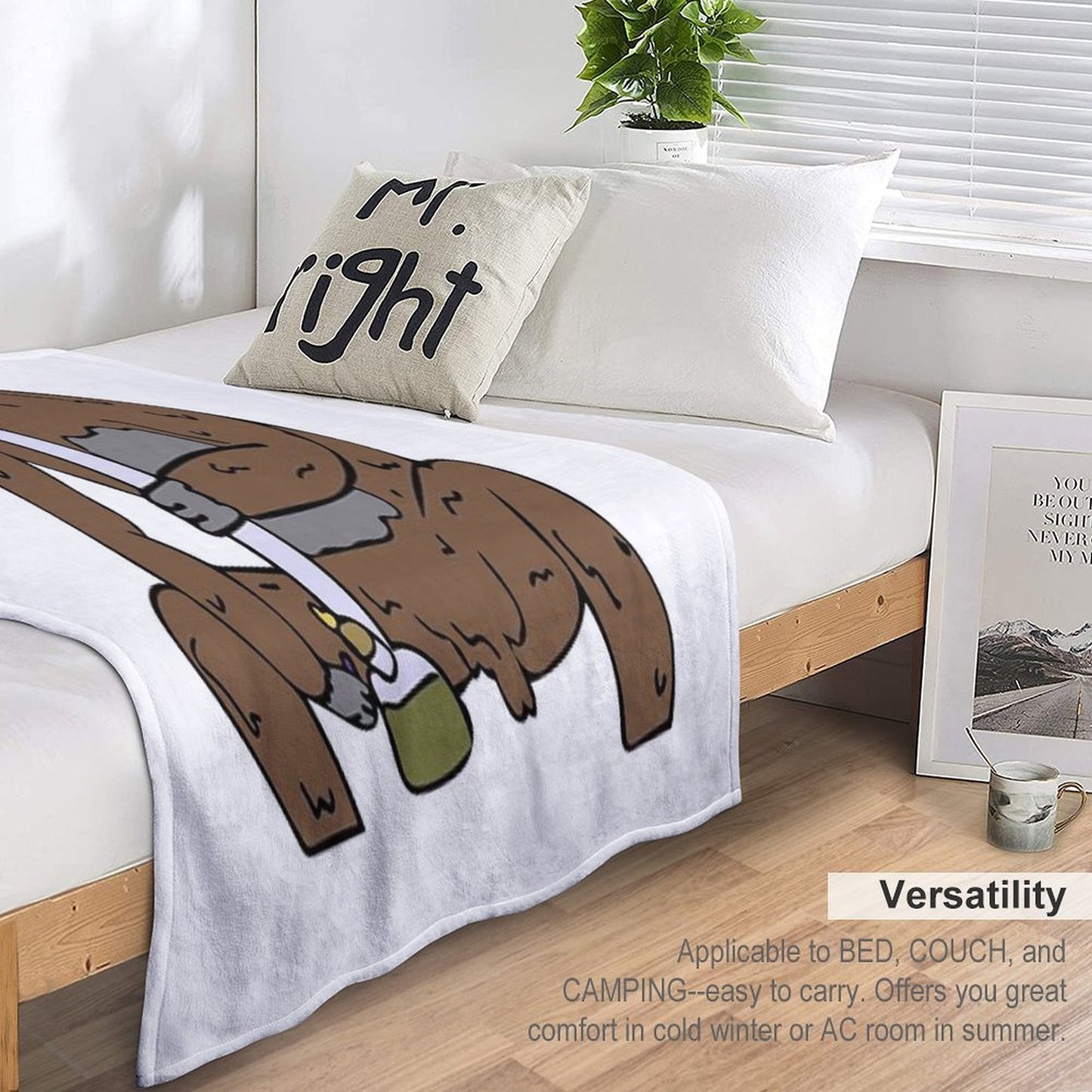Sassy The Druggo Travel-friendly Throw Blanket