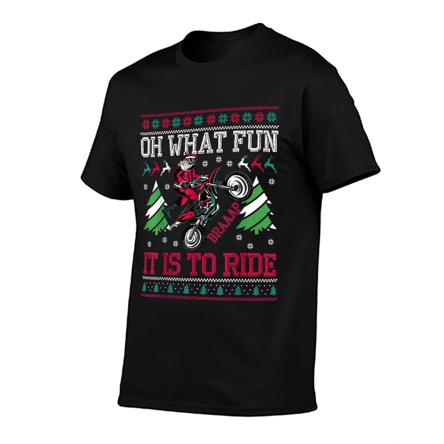 Oh What Fun It Is to Ride Dirt Bike Ugly Christmas Motocross  Vintage-inspired T-Shirt