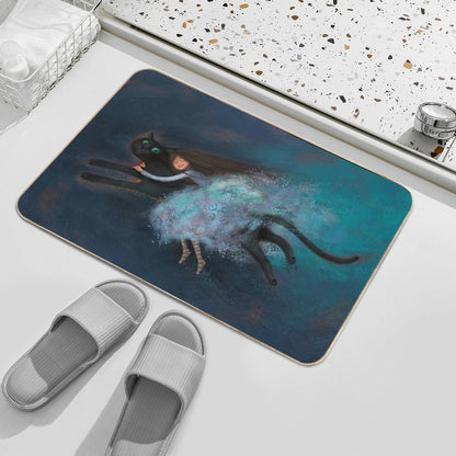 Flying on My Cat  Pet-Safe Bath Mat