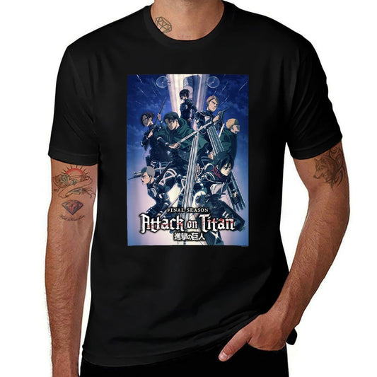 Attack on Titan Season 4 Colorful Key Art with Logo Anime  Lightweight T-Shirt
