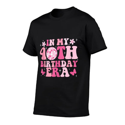 In My 40th Birthday Era Girl Womens Gifts Bday 40 Year Old  Rolled Sleeves T-Shirt