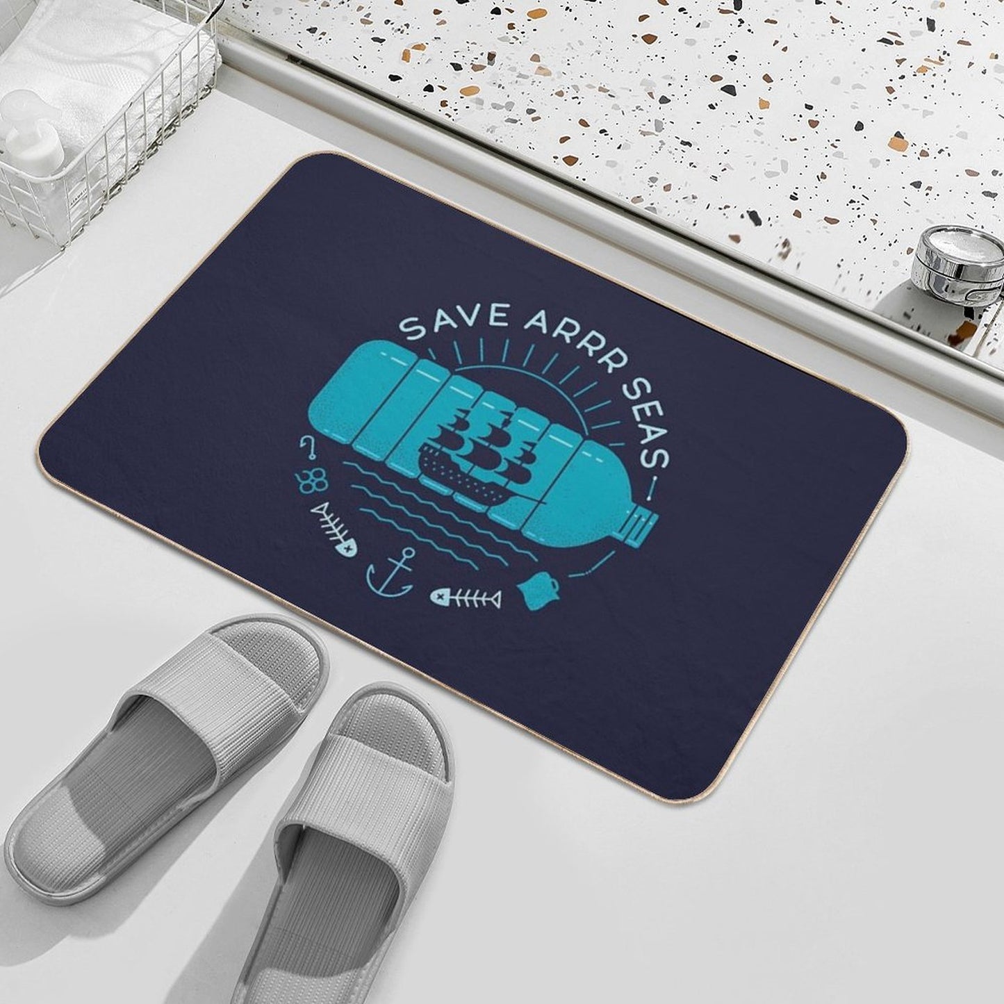 Save Arrr Seas Durable Bath Mat