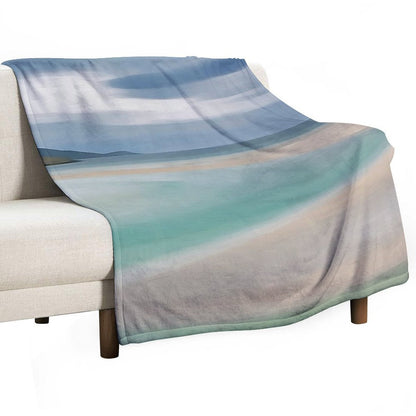 Isle of Harris Beach, Scotland Easy Care Throw Blanket