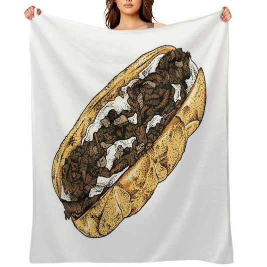 Philly Cheesesteak Multi-functional Throw Blanket