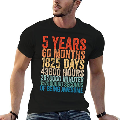 Awesome 5th Birthday Kids 5-YO Boys Girls 5 Years Old  Vintage-inspired T-Shirt