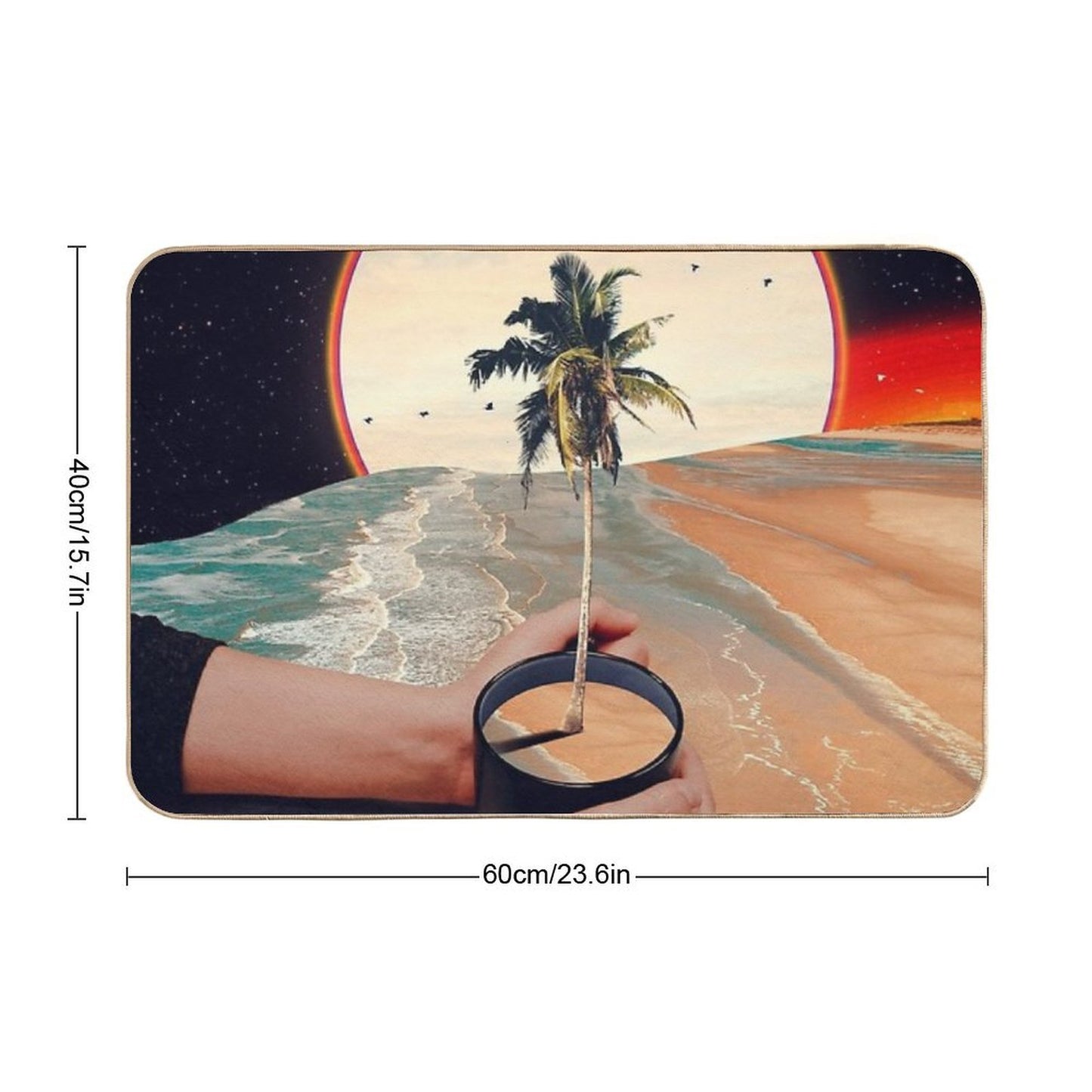 A Cup Of Sunshine  Slip-Resistant Bath Mat