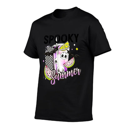 Vintage Spooky Summer Beach Halloween Coffee Summer Vacation  Versatile T-Shirt