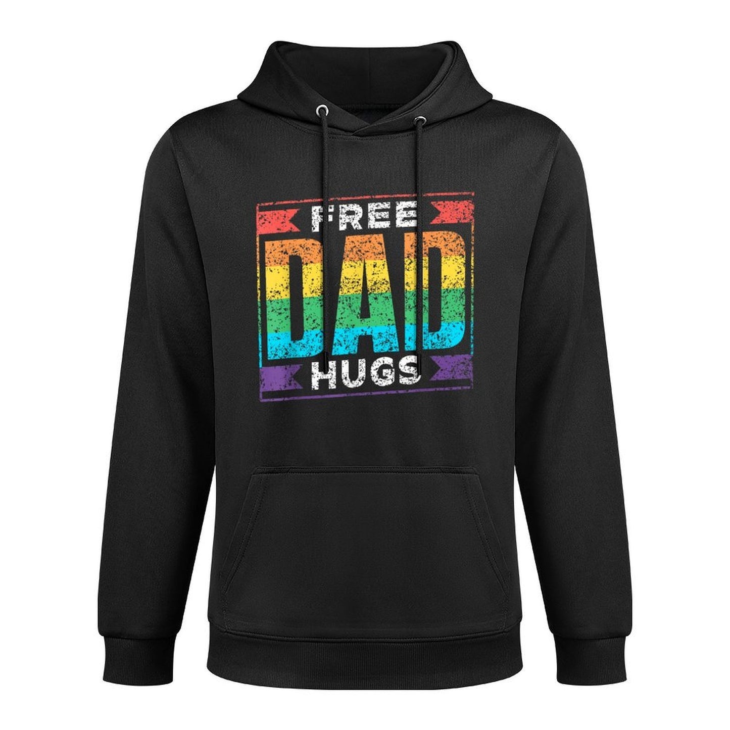 Free Dad Hugs Gay Rainbow Pride Lgbtq Proud Father Daddy Colorfast Hoodie