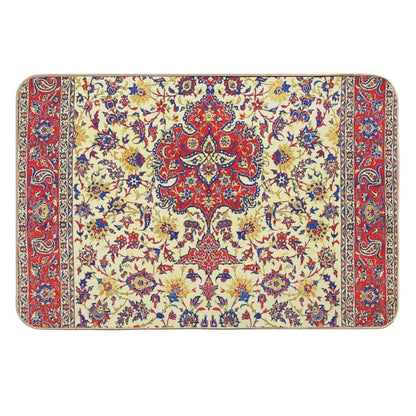 Isfahan Antique Persian Carpet Print  Stain-Proof Bath Mat