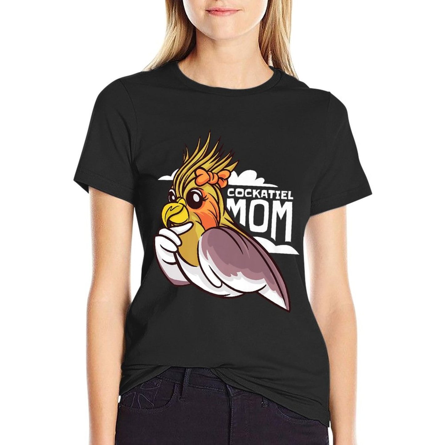 Cockatiel Bird Mom - Funny Bird Mom Premium  Graphic-printed T-Shirt