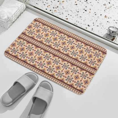 Pattern Seamless Pixel Art Ethnic Geometric for Fabric  Repositionable Bath Mat