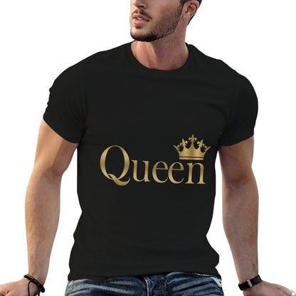QUEEN Golden Crown Birthday Gold Matching Couple Gift  Affordable Price T-Shirt