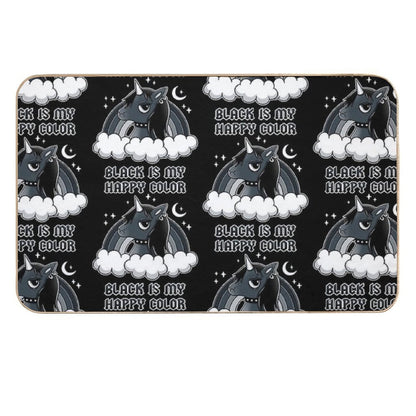 Black Unicorn  Odorless Bath Mat