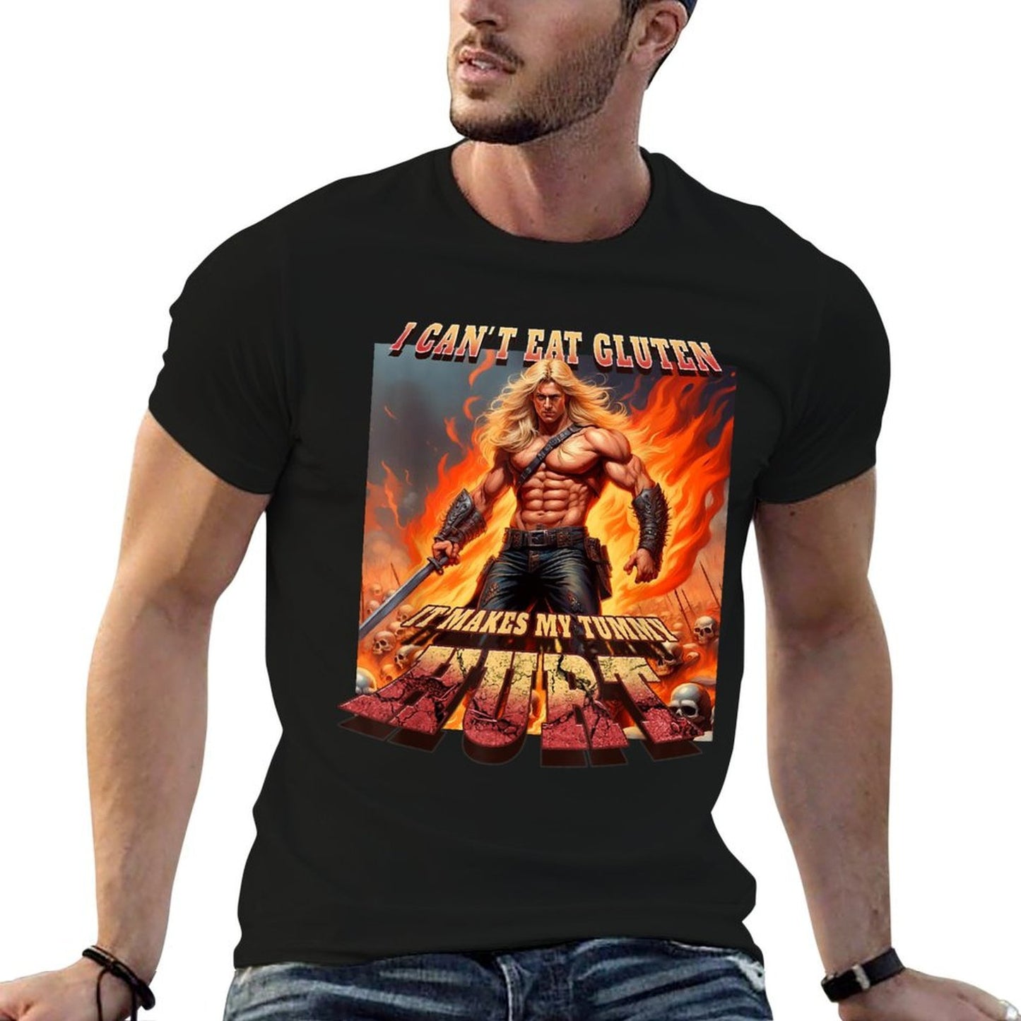 I Cant Eat Gluten, Oddly Specific Cursed Meme Comfortable T-Shirt