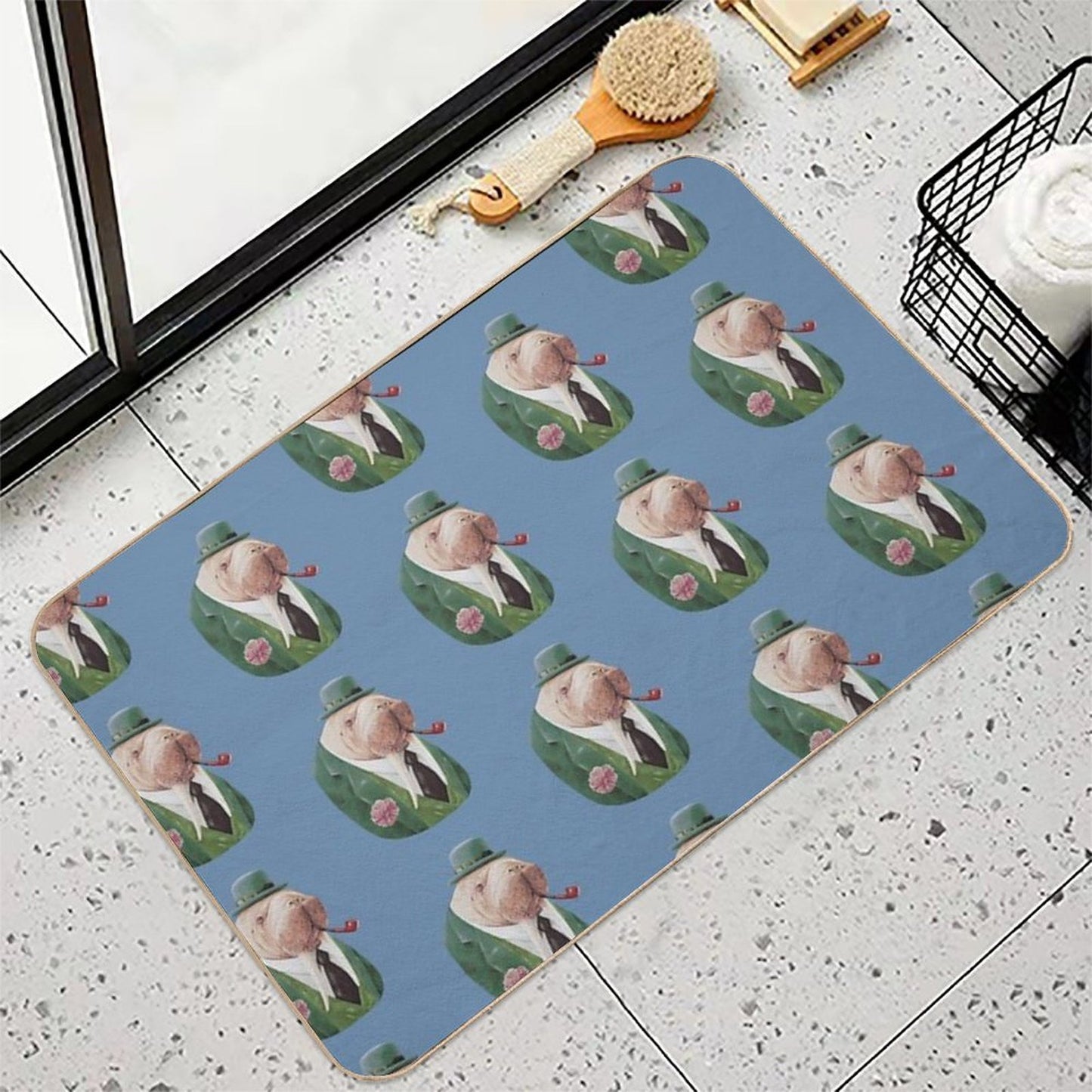 Walrus Green  High-Traffic Bath Mat