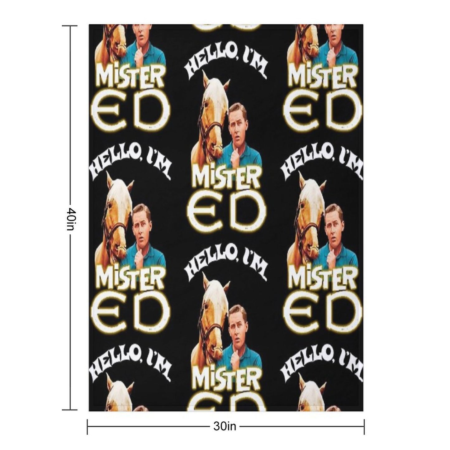 Hello I'm Mister Ed And Wilbur Post Talking Horse Tribute Eco-conscious Throw Blanket