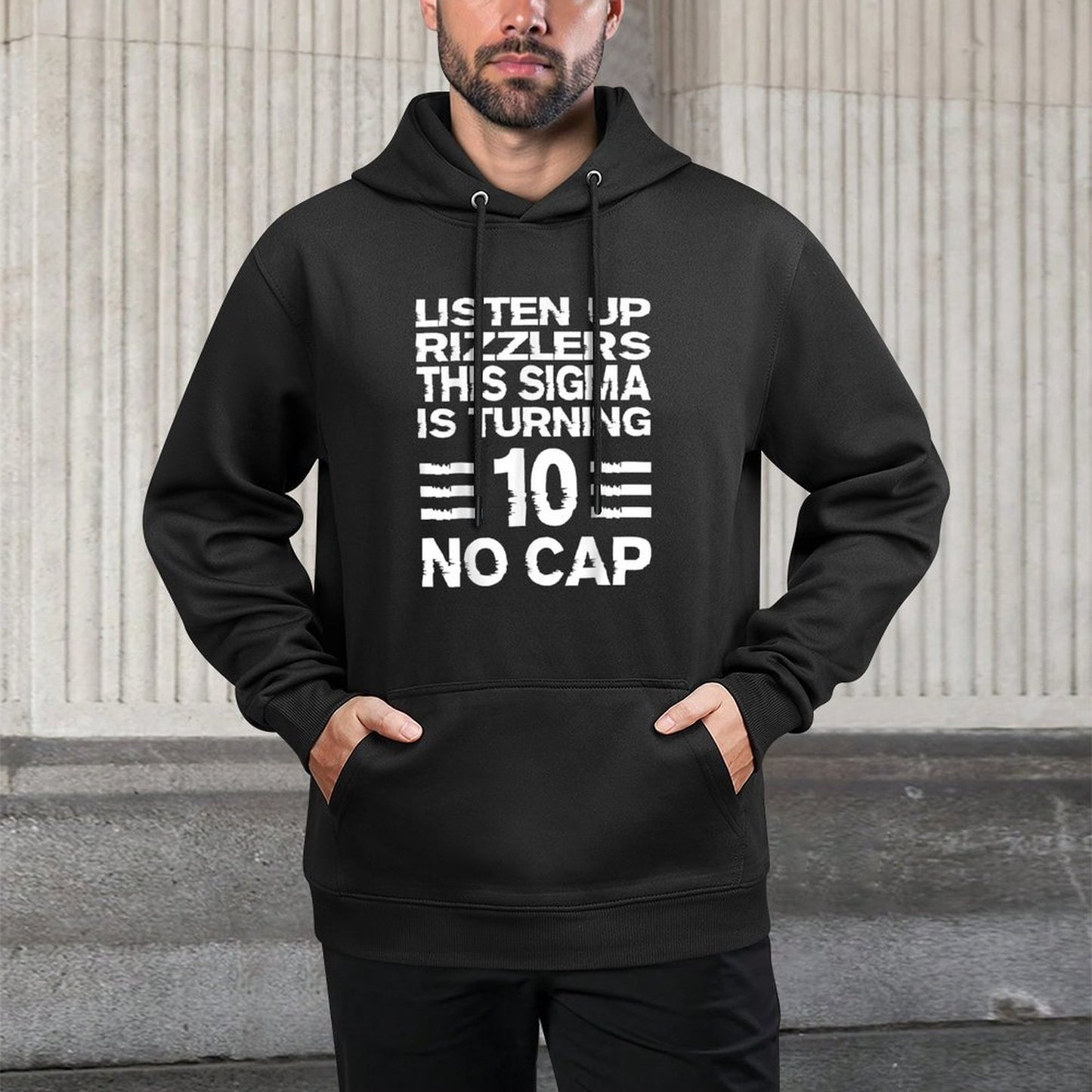 Sigma 10th Birthday 10 Year Old Boys Girls No Cap Rizzlers All-Day Comfort Hoodie