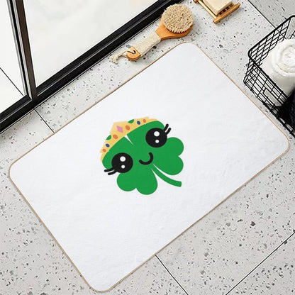 Cutesy Clover  Fade-Resistant Bath Mat