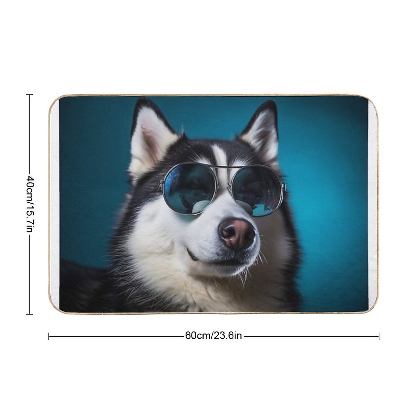 Mr Siberian Husky Durable Bath Mat