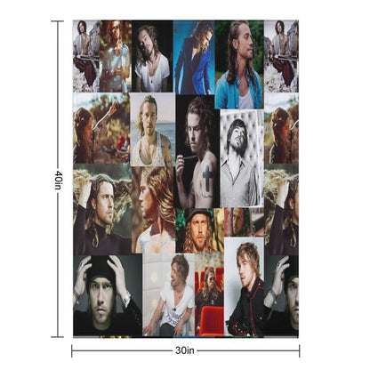 Julien Doré French Singer Collage All-season Throw Blanket