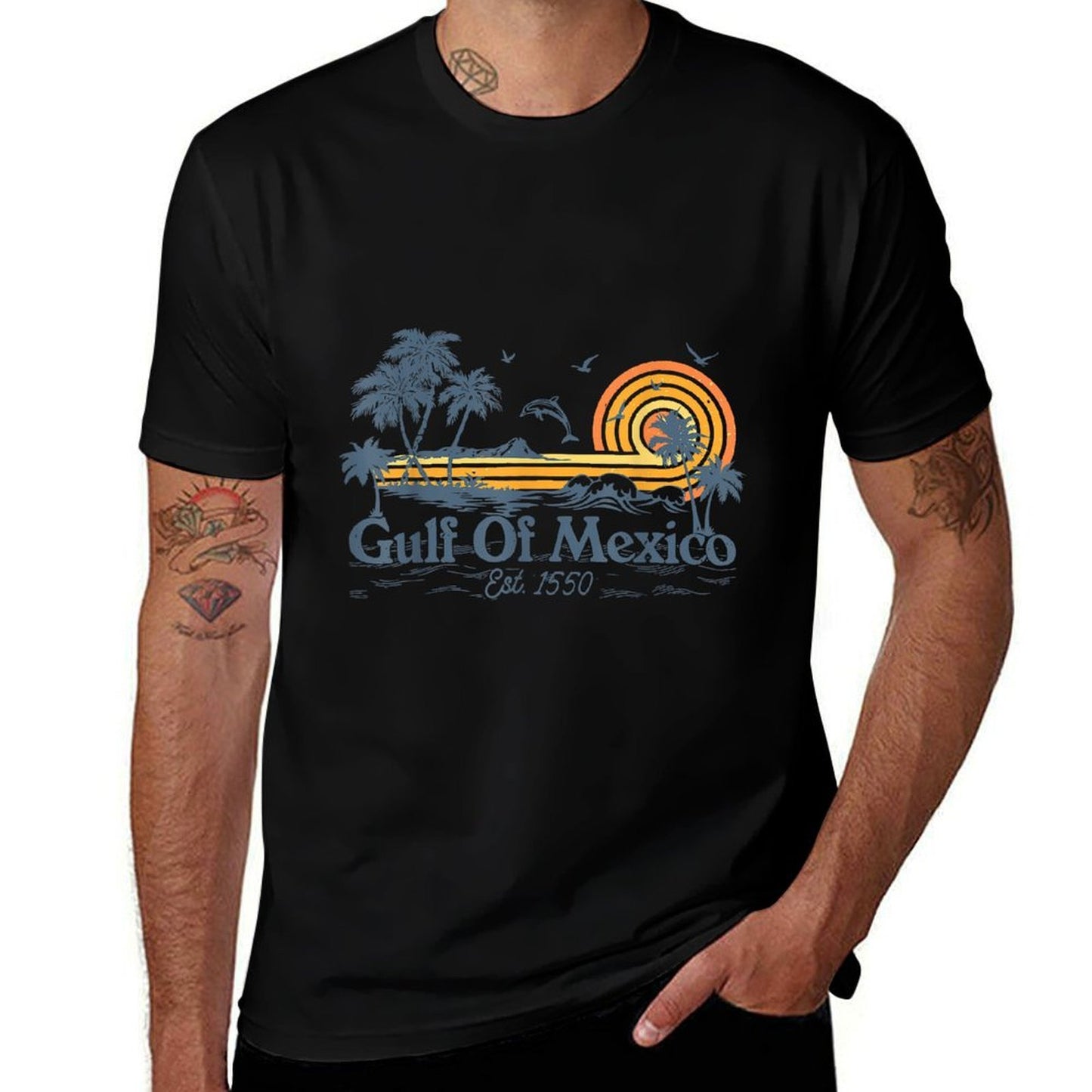 Gulf of Mexico  Rolled Sleeves T-Shirt