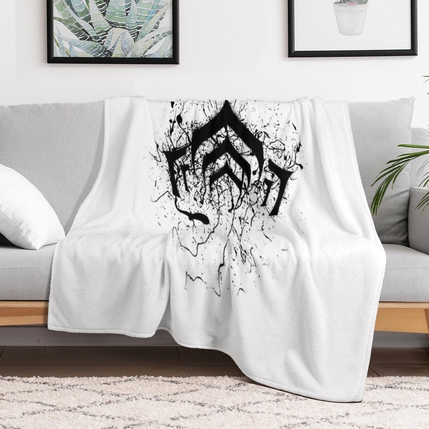 Warframe Logo Plush Throw Blanket