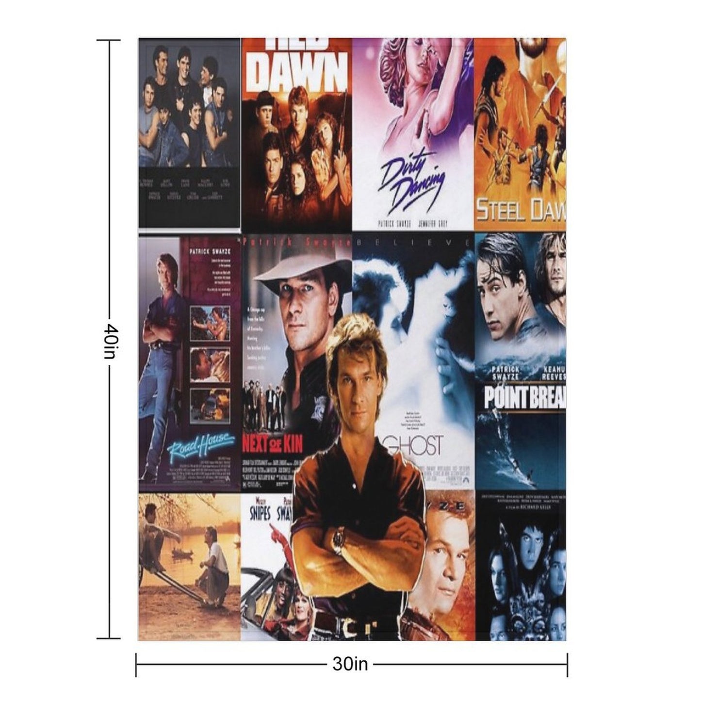 Collage of Swayze Multi-functional Throw Blanket