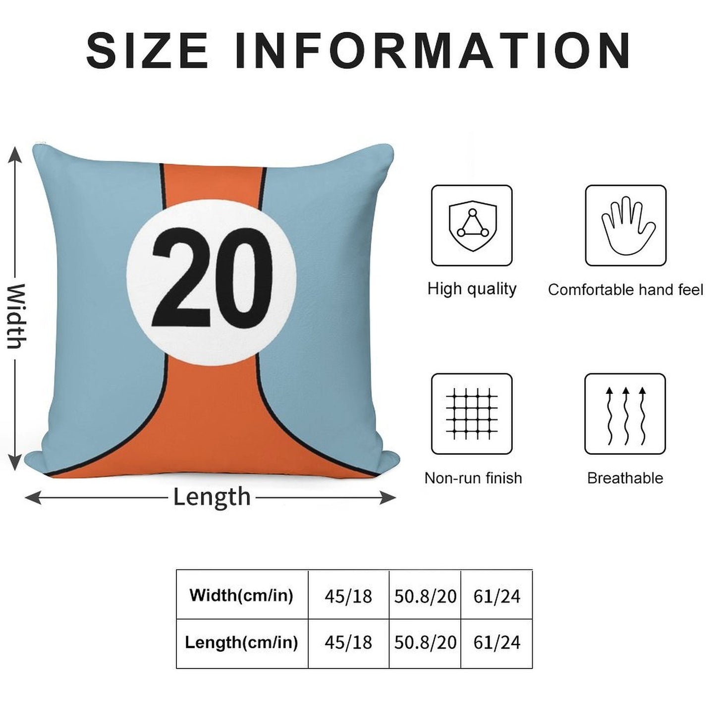 Racing Colours No20 Soft Decorative Cover Throw Pillow