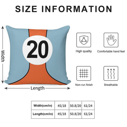 Racing Colours No20 Soft Decorative Cover Throw Pillow