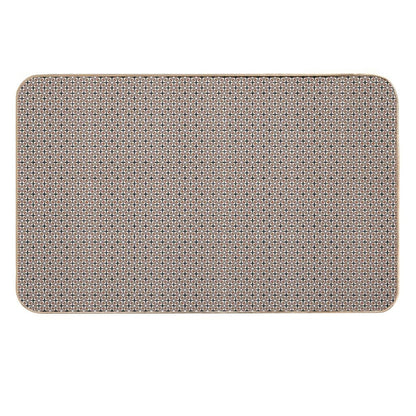 Earth Tones Diamonds And Crosses  Non-Slip Bath Mat