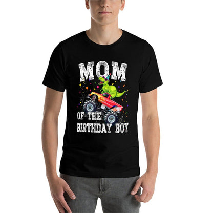Mom of The Birthday Boy T Rex Dinosaur Monster Truck Family  Breathable T-Shirt