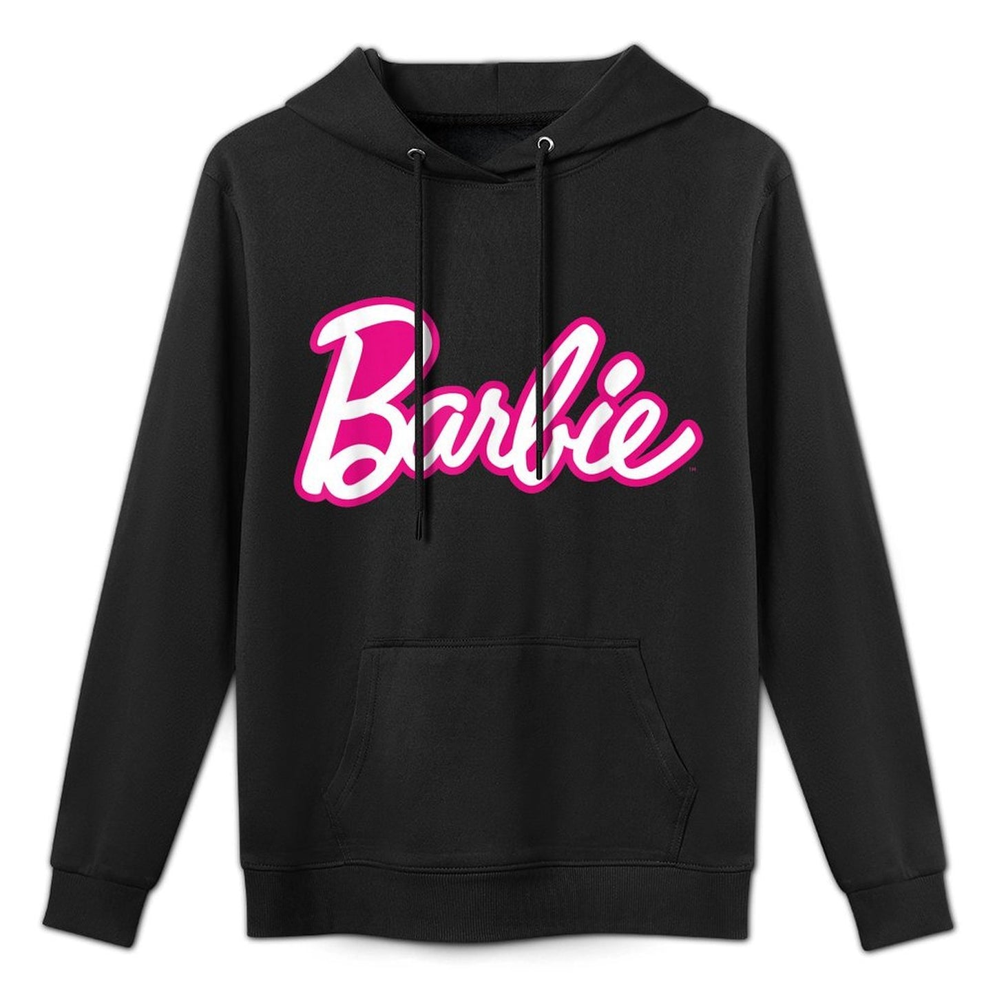Barbie Current Pink And White Script Logo Shape Retention Hoodie