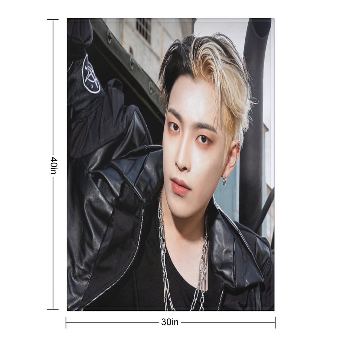 ATEEZ HONGJOONG THE WORLD EP.1  MOVEMENT GUERRILLA Compact Throw Blanket