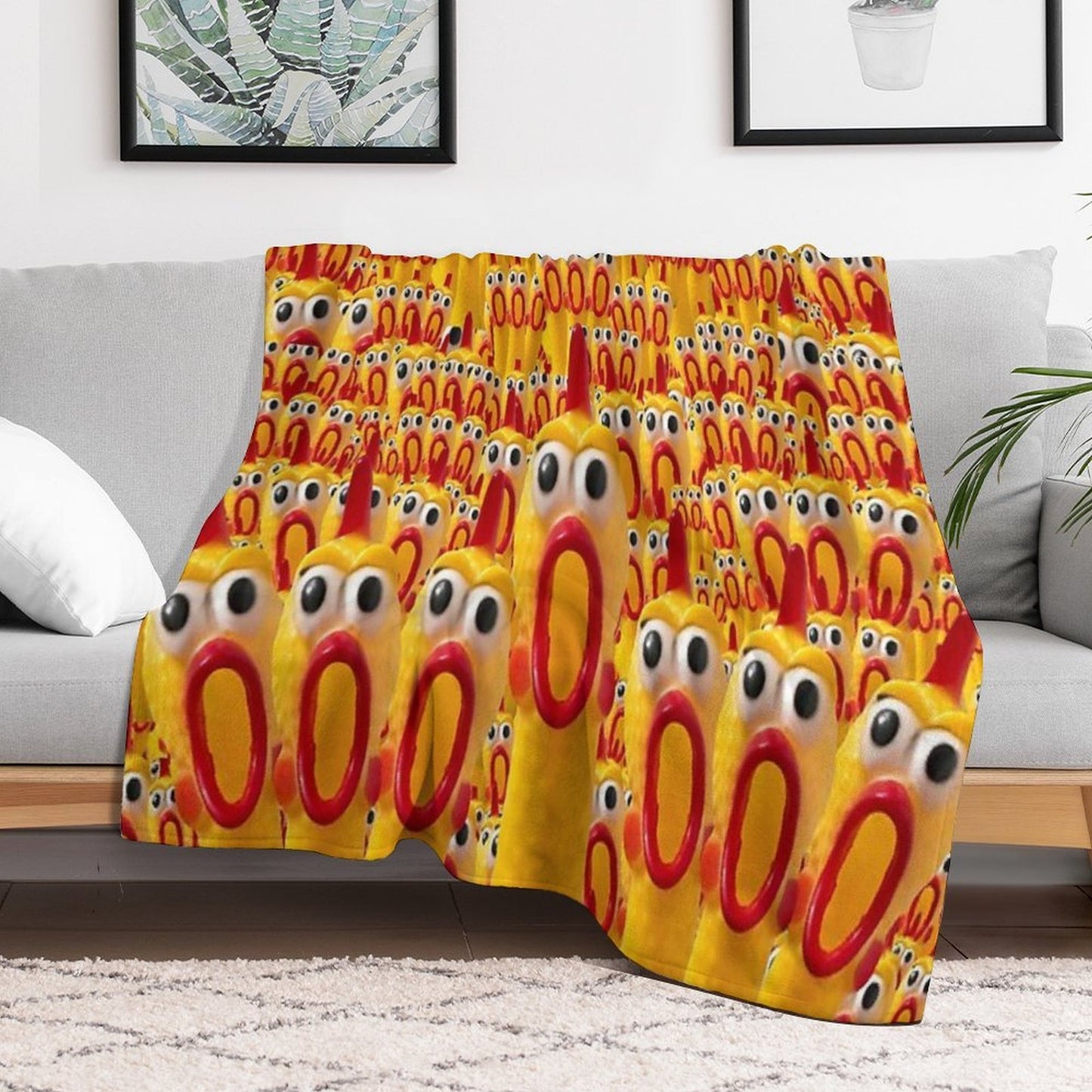 Chicken Chorus Lightweight Throw Blanket