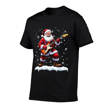 Santa Claus Playing Bass Guitar Christmas Xmas Music  Durable T-Shirt