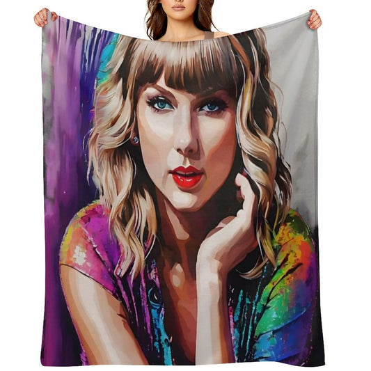 Taylor Swift Portrait V1 Compact Throw Blanket