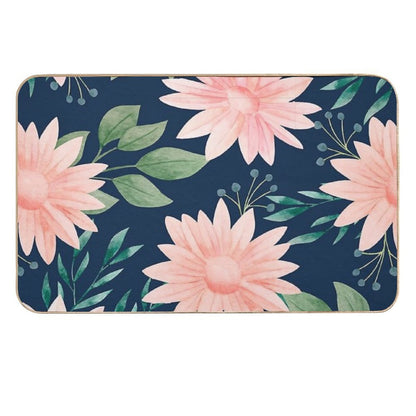 Floral Pattern  High-Traffic Bath Mat