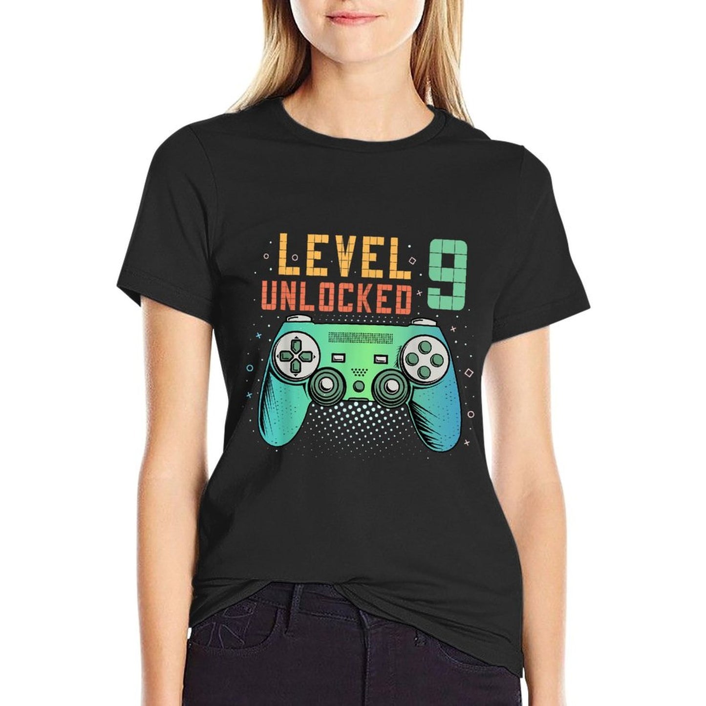 Level 9 Unlocked 9th Birthday Gamer Gifts 9 Year Old Boys  Classic T-Shirt