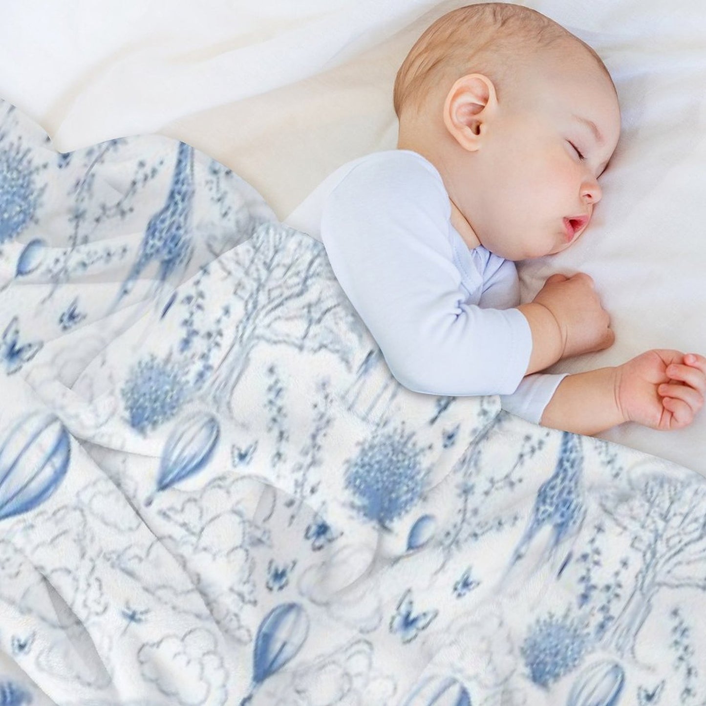 Kids Safari Toile Comfort Throw Blanket